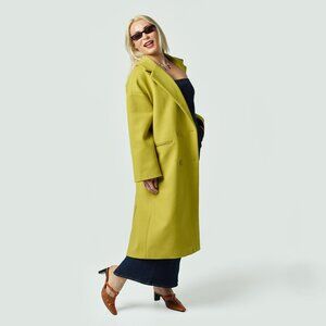 Green Double Breasted Statement Coat